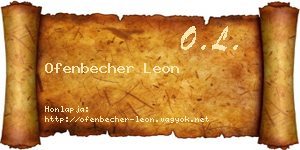 Ofenbecher Leon névjegykártya